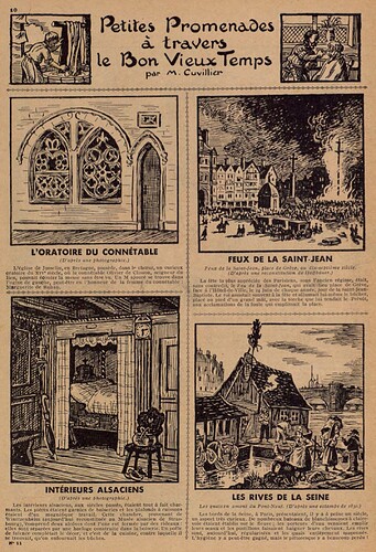 Lisette 1938 - n°11 - page 10 - Petites promenades à travers le Bon Vieux Temps - 13 mars 1938