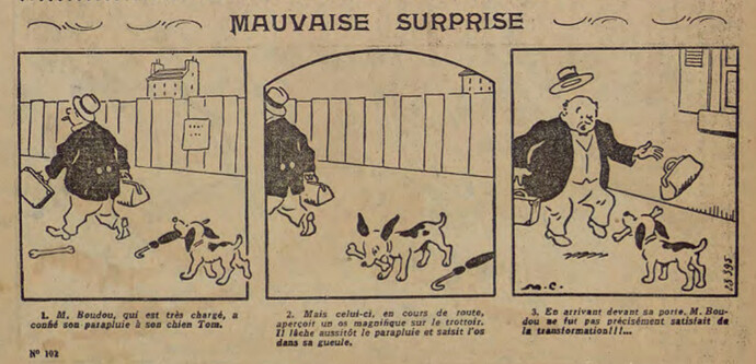 Pierrot 1927 - n°102 - page 2 - Mauvaise surprise - 4 décembre 1927