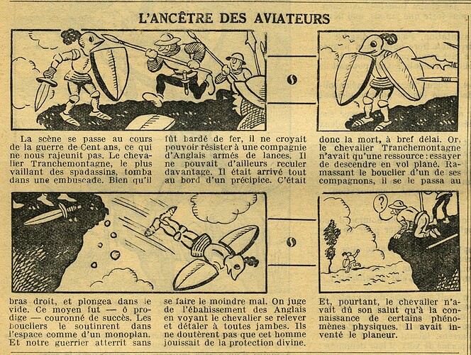 Cri-Cri 1935 - n°877 - page 4 - L'ancêtre des aviateurs - 18 juillet 1935