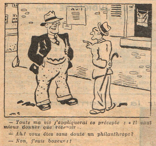 Almanach National 1933 - 50 - vendredi 6 octobre 1933 - Toute ma vie j'appliquerai ce précepte Il vaut mieux donner que recevoir