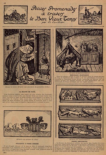 Lisette 1938 - n°5 - page 10 - Petites promenades à travers le Bon Vieux Temps - 29 janvier 1939