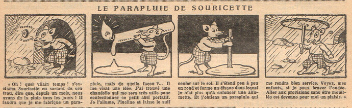 Fillette 1932 - n°1265 - page 6 - Le parapluie de Souricette - 19 juin 1932