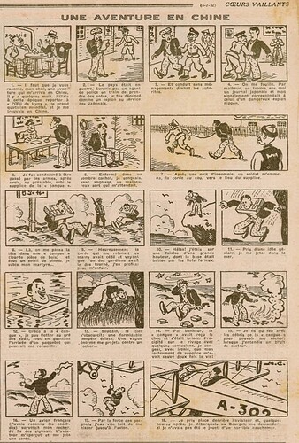 Coeurs Vaillants 1932 - n°27 - Page 8 - Une aventure en Chine - 3 juillet 1932