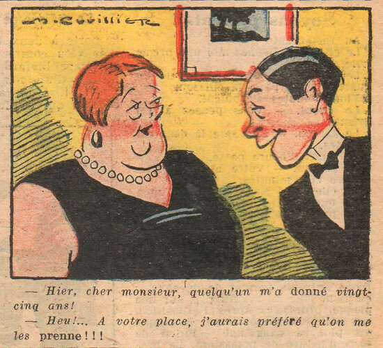 Almanach National 1933 - 26 - samedi 29 avril 1933 - Hier cher monsieur  quelqu'un m'a donné vingt-cinq ans