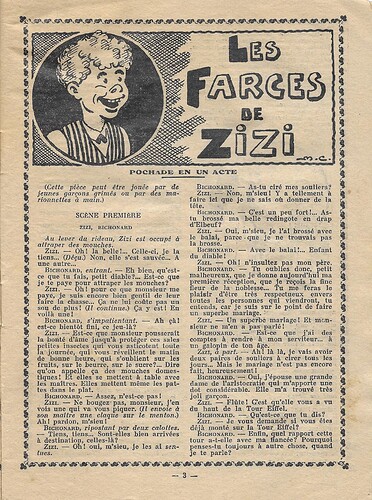 Almanach Petit Illustré 1932 - Les Farces de Zizi - page 3