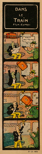 Pierrot 1935 - n°26 - page 5 - Dans le train - Film express - 30 juin 1935