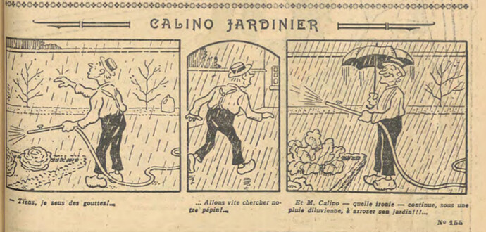 Pierrot 1928 - n°155 - page 7 - Calino jardinier - 9 décembre 1928