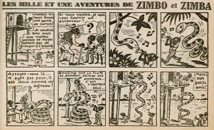 Ames Vaillantes 1939 - n°35 - page 11 - Les mille et une aventures de Zimbo et Zimba - 31 août 1939