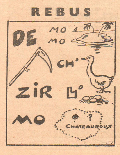 Coeurs Vaillants 1938 - n°19  - Rébus - 8 mai 1938 - page 6