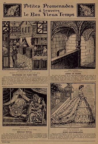 Lisette 1935 - n°35 - page 10 - Petites promenades à travers le bon vieux temps - 1er septembre 1935