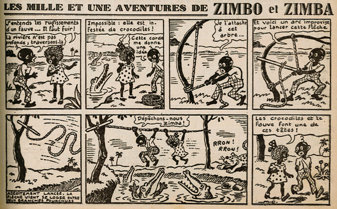 Ames Vaillantes 1939 - n°19 - page 11 - Les mille et une aventures de Zimbo et Zimba - 11 mai 1939