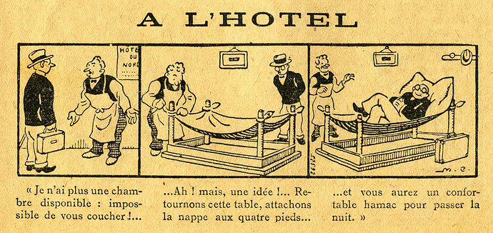 Almanach Pierrot 1930 - page 11 - A l'hôtel