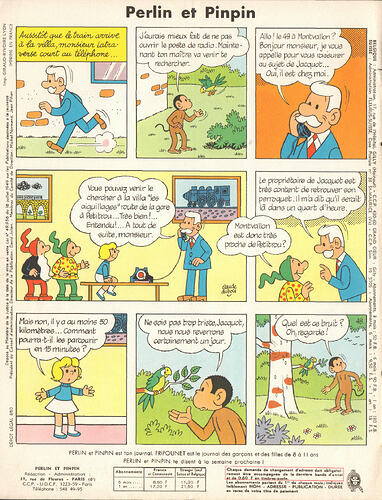 Perlin et Pinpin n°27 du jeudi 7 juillet 1966
