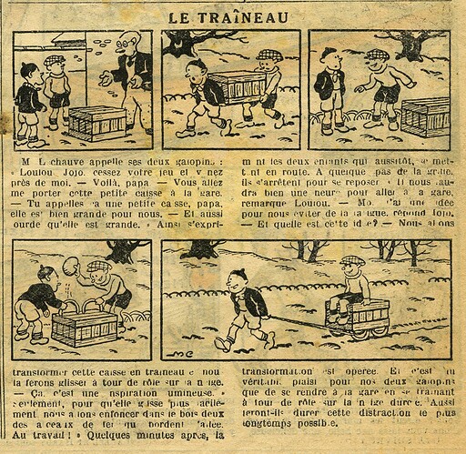 Cri-Cri 1937 - n°968 - page 15 - Le traîneau - 15 avril 1937