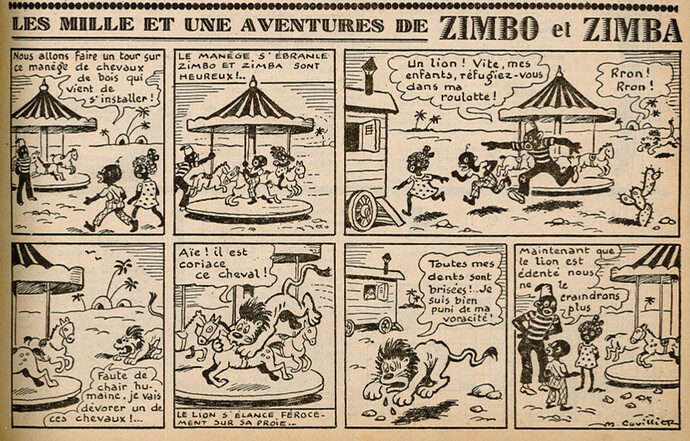 Ames Vaillantes 1939 - n°9 - page 11 - Les mille et une aventures de Zimbo et Zimba - 2 mars 1939