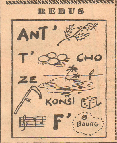 Coeurs Vaillants 1939 - n°15 - Rébus - 9 avril 1939 - page 10