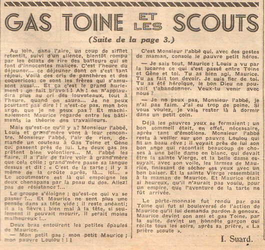 Coeurs Vaillants 1932 - n°17 - Page 7 - Gas Toine et les Scouts - 24 avril 1932