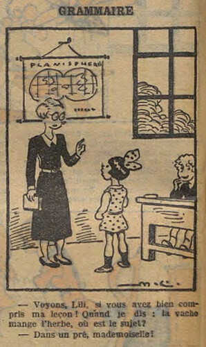 Fillette 1935 - n°1421 - page 10 - Grammaire - 16 juin 1935