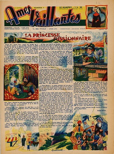 Ames Vaillantes 1943 - n°1 - 3 janvier 1943 - page 1