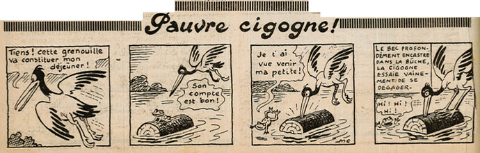 Ames Vaillantes 1939 - n°39 - page 10 - Pauvre cigogne - 28 septembre 1939