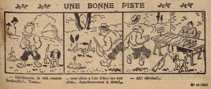 Pierrot 1930 - n°14 - page 7 - Une bonne piste - 6 avril 1930