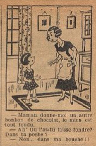 Fillette 1938 - n°1563 - page 4 - Maman donne-moi un autre bonbon de chocolat - 6 mars 1938