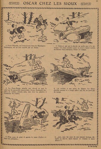 Pierrot 1929 - n°52 - page 5 - Oscar chez les Sioux - 29 décembre 1929