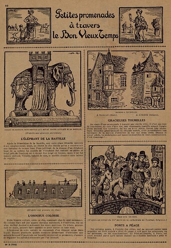Lisette 1935 - n°3 - page 10 - Petites promenades à travers le bon vieux temps - 20 janvier 1935