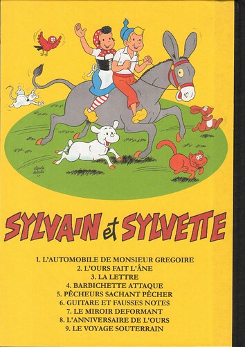 Sylvain et Sylvette - Aventures inédites - dos