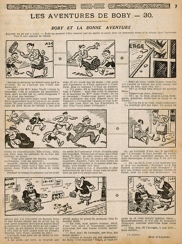 Cri-Cri 1933 - n°755 - page 7 - Les aventures de BOBY (30) - 16 mars 1933
