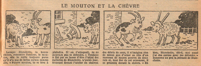 Fillette 1930 - n°1157 - page 11 - Le mouton et la chèvre - 25 mai 1930