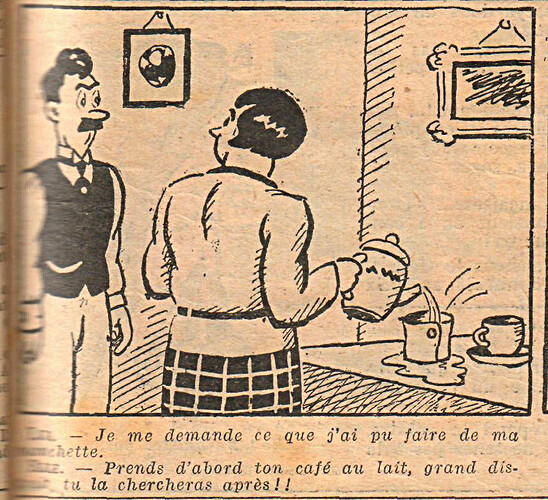 Almanach National 1933 - 21 - lundi 17 avril 1933 - Je me demande ce que j'ai pu faire de ma manchette