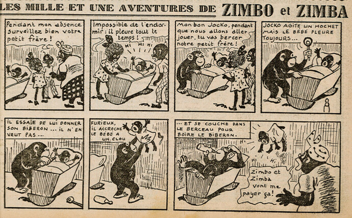 Ames Vaillantes 1939 - n°38 - page 11 - Les mille et une aventures de Zimbo et Zimba - 21 septembre 1939