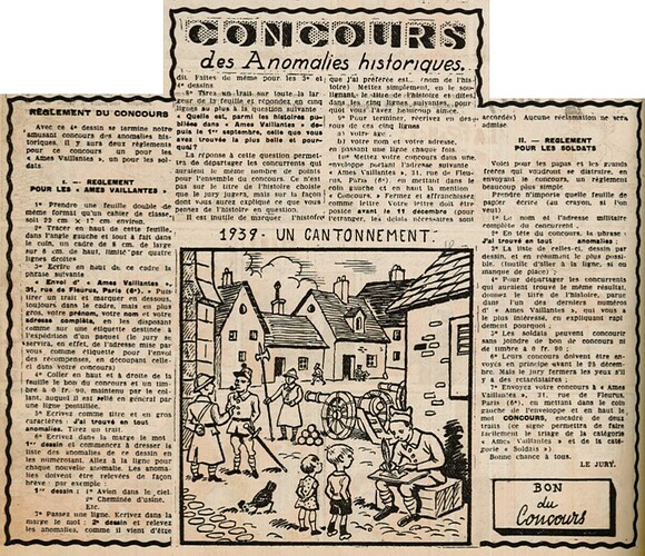 Ames Vaillantes 1939 - n°46 - page 2 - Nouveau concours des anomalies historiques - 16 novembre 1939