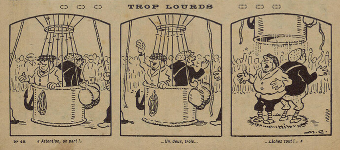 Pierrot 1926 - n°45 - page 2 - Trop lourds - 31 octobre 1926