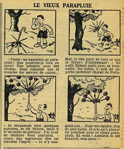 Cri-Cri 1934 - n°828 - page 11 - Le vieux parapluie - 9 août 1934