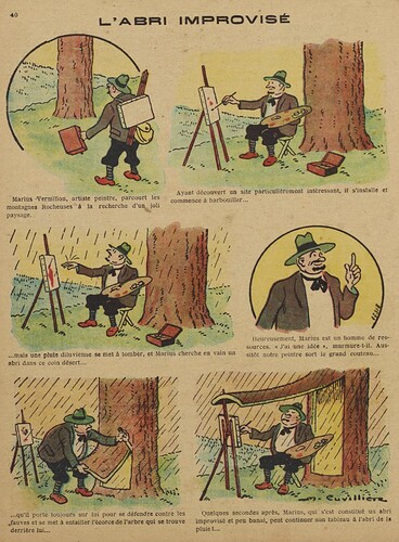 Guignol 1927 - n°84 - page 40 - L'abri improvisé - Septembre 1927
