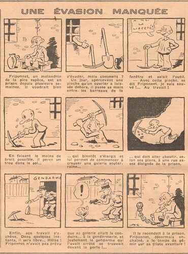 Coeurs Vaillants 1935 - n°44 - page 10 - Une évasion manquée - 3 novembre 1935