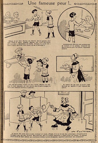 Lisette 1928 - n°341 - page 5 - Une fameuse peur ! - 22 janvier 1928