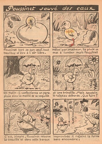 Le Journal de Bébé 1939 - n°409 - 7 septembre 1939 - Poussinet sauvé des eaux - page 2