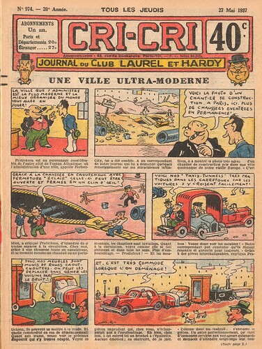 Cri-Cri 1937 - n°974 - page 1 - Une ville ultra-moderne - 27 mai 1937