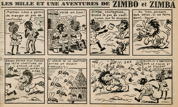 Ames Vaillantes 1939 - n°39 - page 11 - Les mille et une aventures de Zimbo et Zimba - 28 septembre 1939