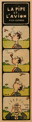 Pierrot 1935 - n°16 - page 5 - La pipe et l'avion - Film express - 21 avril 1935