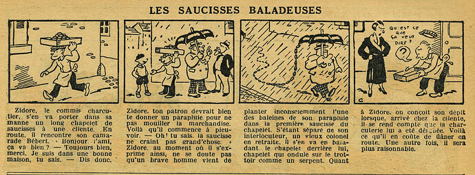 Cri-Cri 1935 - n°852 - page 15 - Les saucisses baladeuses - 24 janvier 1935