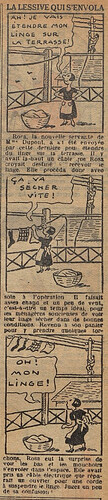 Fillette 1937 - n°1514 - page 10 - La lessive qui s'envola - 28 mars 1937
