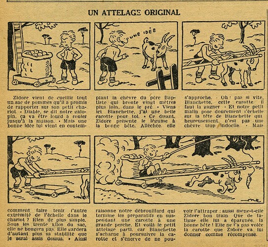 Cri-Cri 1934 - n°842 - page 4 - Un attelage original - 15 novembre 1934