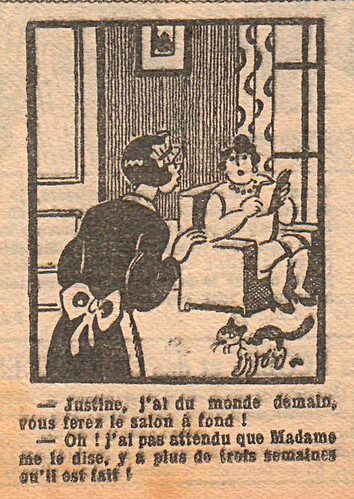 Fillette 1930 - n°1167 - page 11 - Justine j'ai du monde demain - 3 août 1930