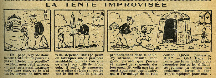 Cri-Cri 1931 - n°666 - page 13 - La tente improvisée - 2 juillet 1931