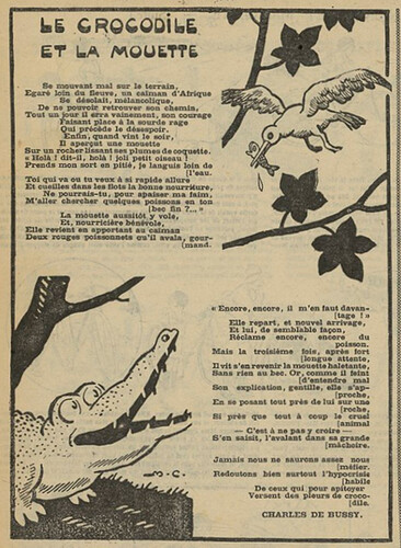 Fillette 1931 - n°1231 - page 4 - Le crocodile et la mouette - 25 octobre 1931