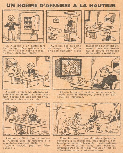 Coeurs Vaillants 1937 - n°7 - page 8 - Un homme d'affaires à la hauteur - 14 février 1937